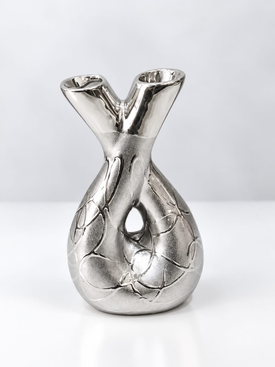 Silver Flower Pot