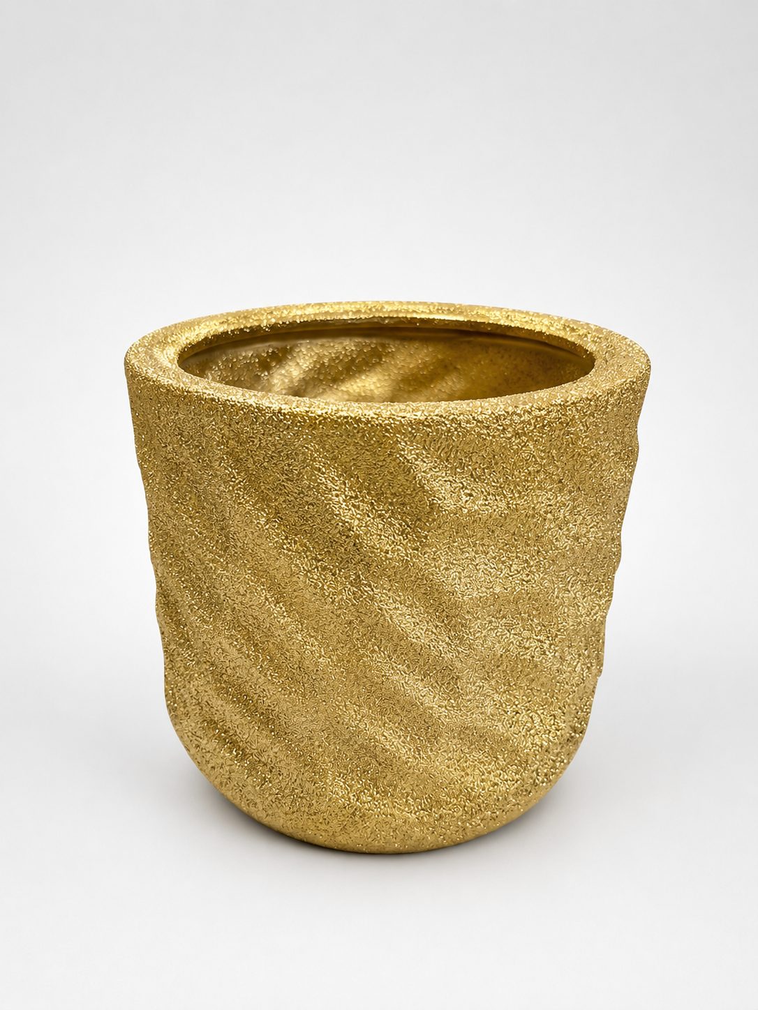 Rough Texture Gold Ceramic Accent